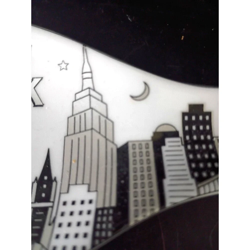Spoon Rest New York Skyline Statue of Liberty Black White Ceramic Free Shipping